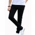 Men Fashion Casual All match Straight Leg Jeans Pure blue  27