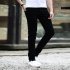 Men Fashion Casual All match Straight Leg Jeans Pure blue  27