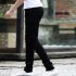 Men Fashion Casual All match Straight Leg Jeans Pure black 28