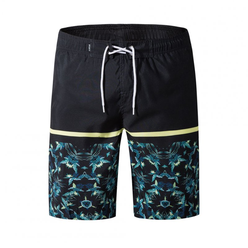 Men Fashion Casual Beach Surf Shorts Quick-drying Shorts black_L