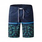 Men Fashion Casual Beach Surf Shorts Quick-drying Shorts Navy blue_L