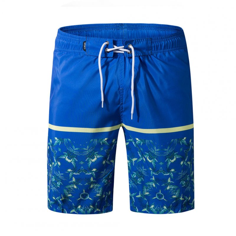 Men Fashion Casual Beach Surf Shorts Quick-drying Shorts Color blue_XL