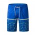 Men Fashion Casual Beach Surf Shorts Quick drying Shorts Navy blue XL