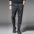 Men Fashion Casual Ninth Pants for Sports  Leather rope L