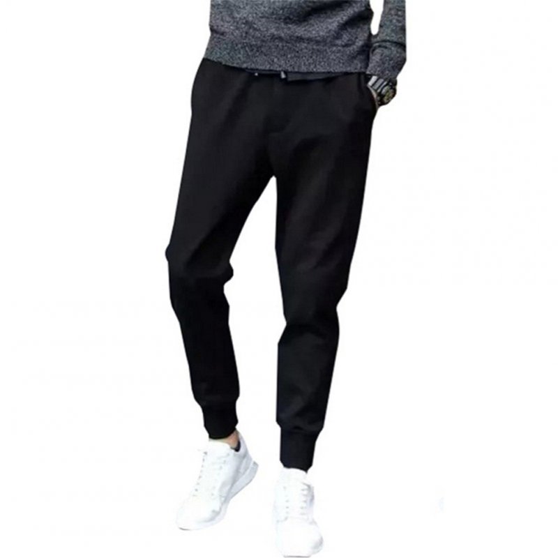 Men Fashion Casual Ninth Pants for Sports  Leather rope_L