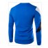 Men Fashion Chic Hit Color Long Sleeve Sweater Simple Casual Sweatshirt Pullover light grey M