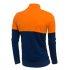 Men Fashion Coat Colour Matching Stand Collar Long SLeeve Jacket  Orange XL