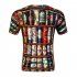 Men Fashion Cool 3D Funny Beer Printing Short Sleeve T shirt D 55 XL
