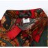 Men Fashion Cool Printing Casual Long Sleeve T shirt red L