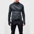Men Fashion Heap Collar Shirt Super Long Sleeve with Gloves Casual Shirt Solid Color Tops gray M