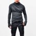 Men Fashion Heap Collar Shirt Super Long Sleeve with Gloves Casual Shirt Solid Color Tops