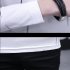 Men Fashion Long Sleeve T shirt Printing Round Collar Slim Fit Casual Bottom Shirt  white XL