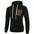 Men Fashion Long Sleeve Hooded Casual Pullover Sweatshirt Tops Black 2XL