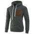 Men Fashion Long Sleeve Hooded Casual Pullover Sweatshirt Tops Black 2XL