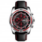 Men Fashion Luxury Quartz Business Wristwatch Red