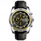 Men Fashion Luxury Quartz Wristwatch Yellow
