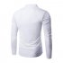 Men Fashion Shirt Slim Fit Casual Long Sleeve Pullover Tops Dark gray L