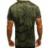 Men Fashion Slim Short Sleeve Round Collar T Shirt Chic Camouflage Printing Tops
