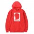 Men Fashion Stranger Things Printing Thickening Casual Pullover Hoodie Tops red  S