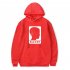 Men Fashion Stranger Things Printing Thickening Casual Pullover Hoodie Tops red  2XL