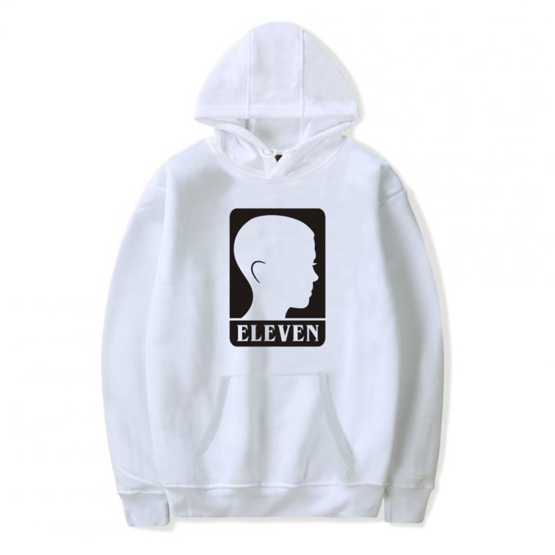 Men Fashion Stranger Things Printing Thickening Casual Pullover Hoodie Tops white-_L