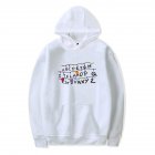 Men Fashion Stranger Things Printing Thickening Casual Pullover Hoodie Tops white    XXXL