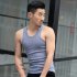 Men Fashion Summer Solid Color Sleeveless Vest Shirt for Gym Fitness Sports gray L