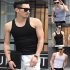 Men Fashion Summer Solid Color Sleeveless Vest Shirt for Gym Fitness Sports black L