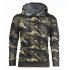 Men Fashionable Hoodie Cool Camouflage Sweater Casual Camo Pullover green L