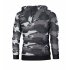 Men Fashionable Hoodie Cool Camouflage Sweater Casual Camo Pullover gray M