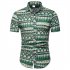 Men Floral Pattern Short Sleeve Blouse Hawaiian Shirts Summer Beach Holiday T Shirt As shown 3XL