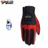 Men Golf Fiber Cloth Gloves Left Right Hand Glove Magic Elastic Particles Men Slip resistant Accessories  Left hand  black red L