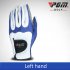 Men Golf Fiber Cloth Gloves Left Right Hand Glove Magic Elastic Particles Men Slip resistant Accessories  Left hand  white blue S