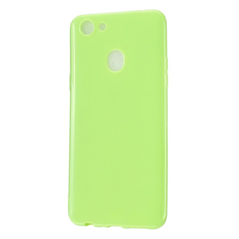 For OPPO A79/A83 Cellphone Cover Soft Hands Feel No-Fade TPU Phone Case Full Body Protection Fluorescent green
