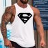 Men Gym Muscle Tank Tops Bodybuilding Shirt Sport Fitness Tops Red Black XL