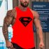 Men Gym Muscle Tank Tops Bodybuilding Shirt Sport Fitness Tops gray black XL