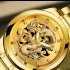 Men High end Retro Quartz Watches Chic Dragon Phoenix Pattern Metal Strap Business Style Luminous Watch