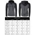 Men Hip hop Long Sleeve Hoodie Fashion Combined Color Sports Casual Pullover Sweatshirt  Blue gray L