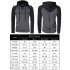 Men Hip hop Long Sleeve Hoodie Fashion Combined Color Sports Casual Pullover Sweatshirt  Dark gray XL