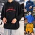 Men Hoodie Boy Hooded Top Casual Daily Wear Loose Edition Sportswear Jogging Clothing yellow M