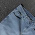 Men Jeans Denim Pants Low Waist Straight Bottom Loose Casual Male Trousers Blue XL