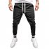 Men Jogger Pants Urban Hip Hop Casual Trousers Pants Fitness Sports Slacks  black M