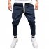 Men Jogger Pants Urban Hip Hop Casual Trousers Pants Fitness Sports Slacks  black M