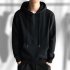 Men Kangaroo Pocket Plain Colour Sweaters Hoodies for Winter Sports Casual  light gray L