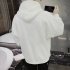 Men Kangaroo Pocket Plain Colour Sweaters Hoodies for Winter Sports Casual  white XXL