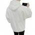 Men Kangaroo Pocket Plain Colour Sweaters Hoodies for Winter Sports Casual  white L