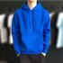 Men Kangaroo Pocket Plain Colour Sweaters Hoodies for Winter Sports Casual  red XXL