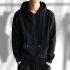 Men Kangaroo Pocket Plain Colour Sweaters Hoodies for Winter Sports Casual  white M