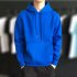 Men Kangaroo Pocket Plain Colour Sweaters Hoodies for Winter Sports Casual  red M