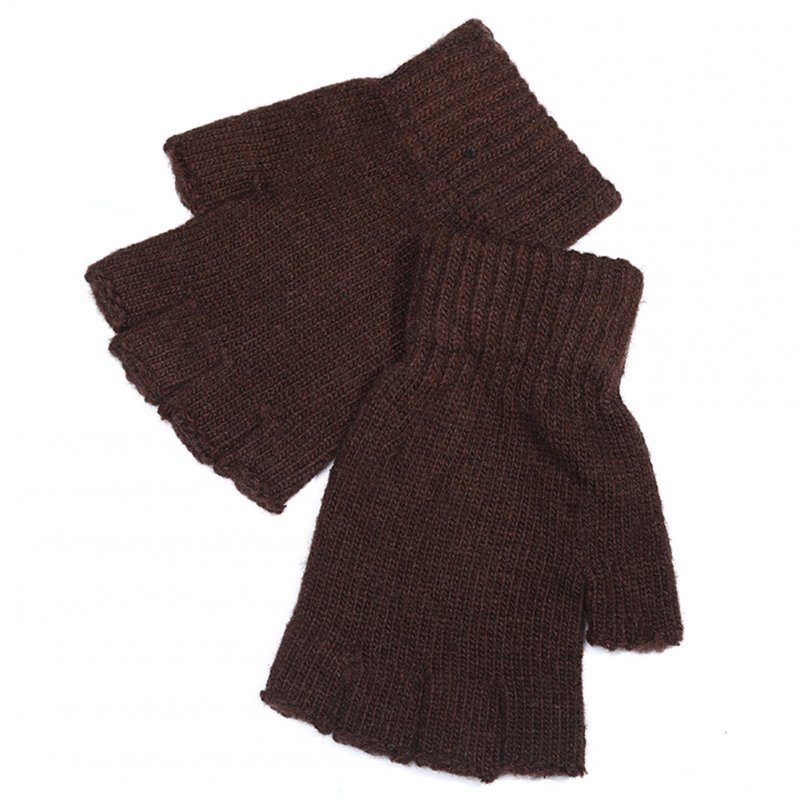 Men Knitted Wool Riding Gloves